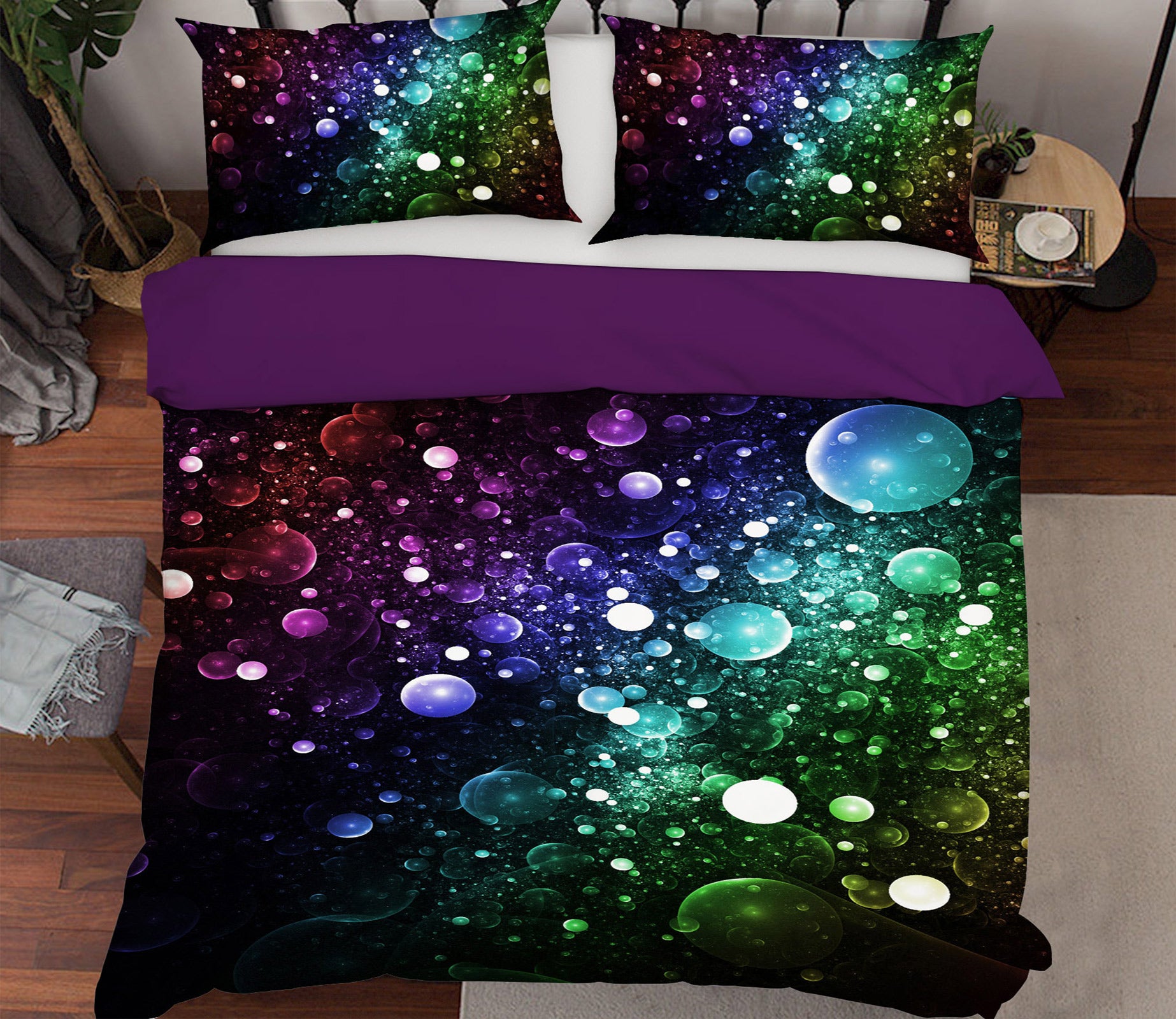 3D Color Circle 13148 Bed Pillowcases Quilt