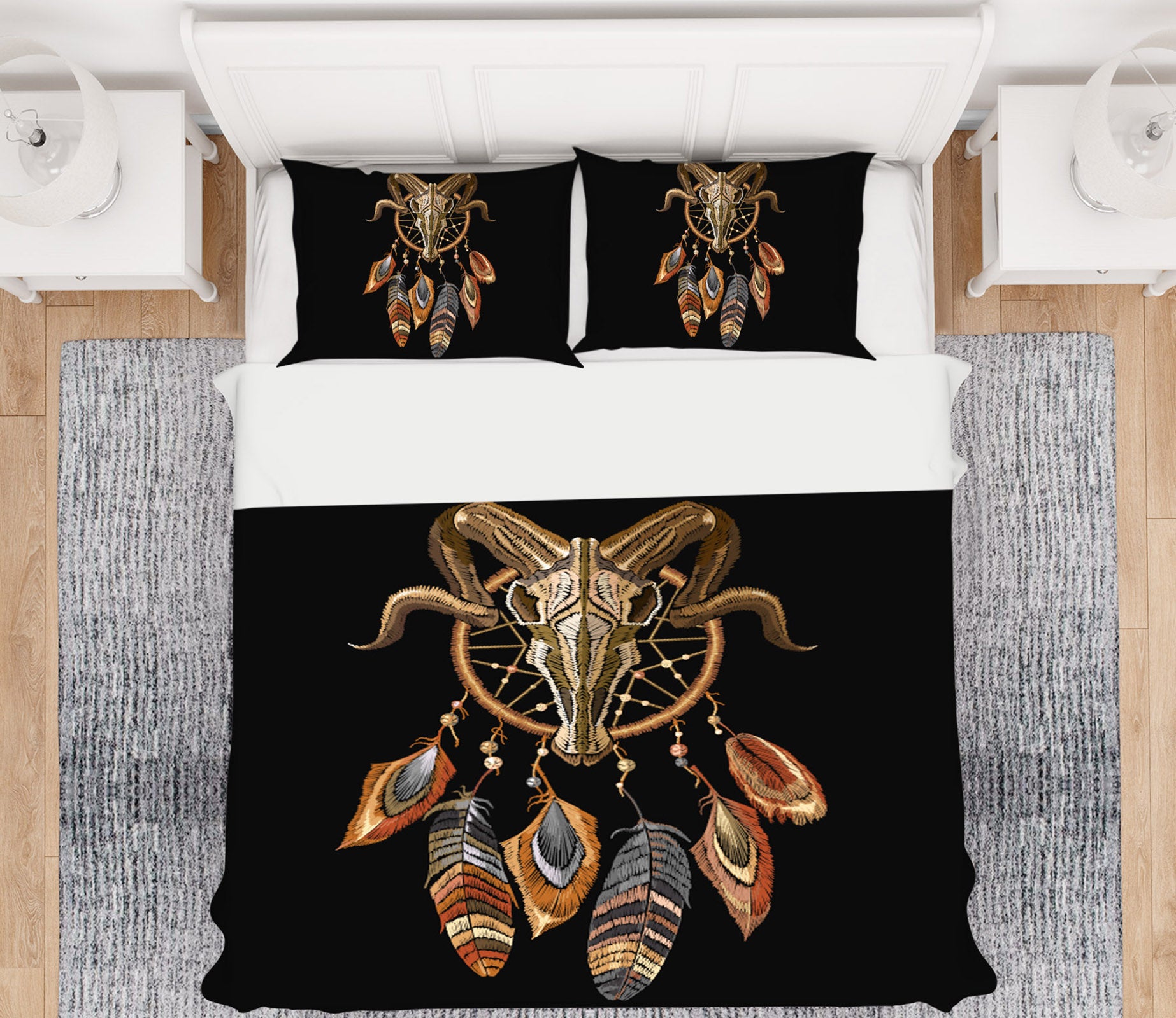 3D Sheep Head 15063 Bed Pillowcases Quilt
