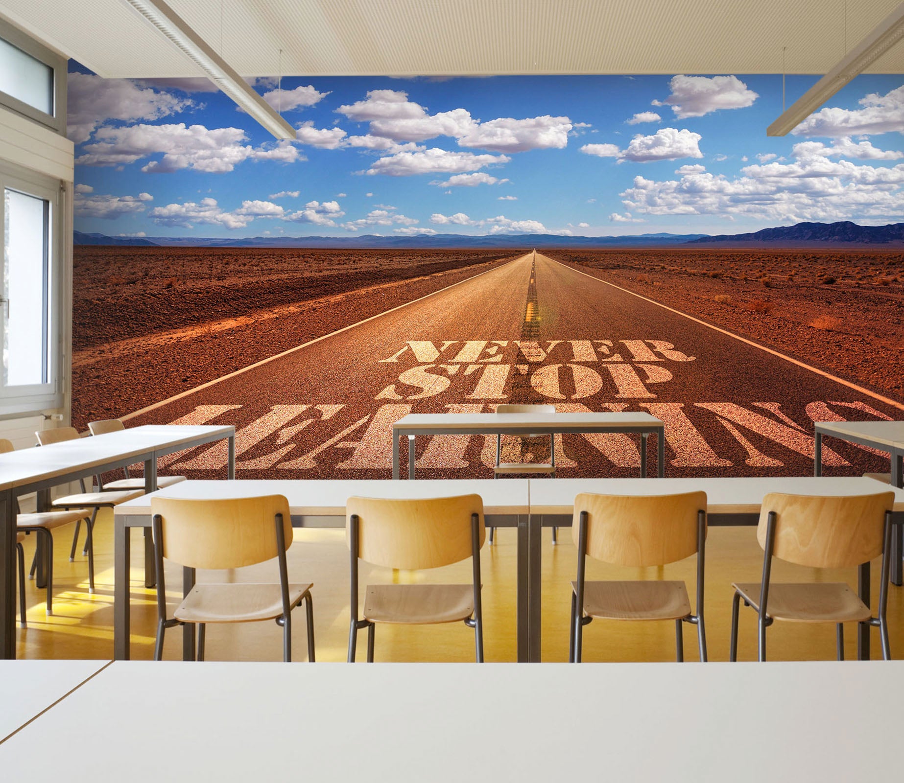 3D never stop learning road 26 Wall Murals Wallpaper AJ Wallpaper 2 