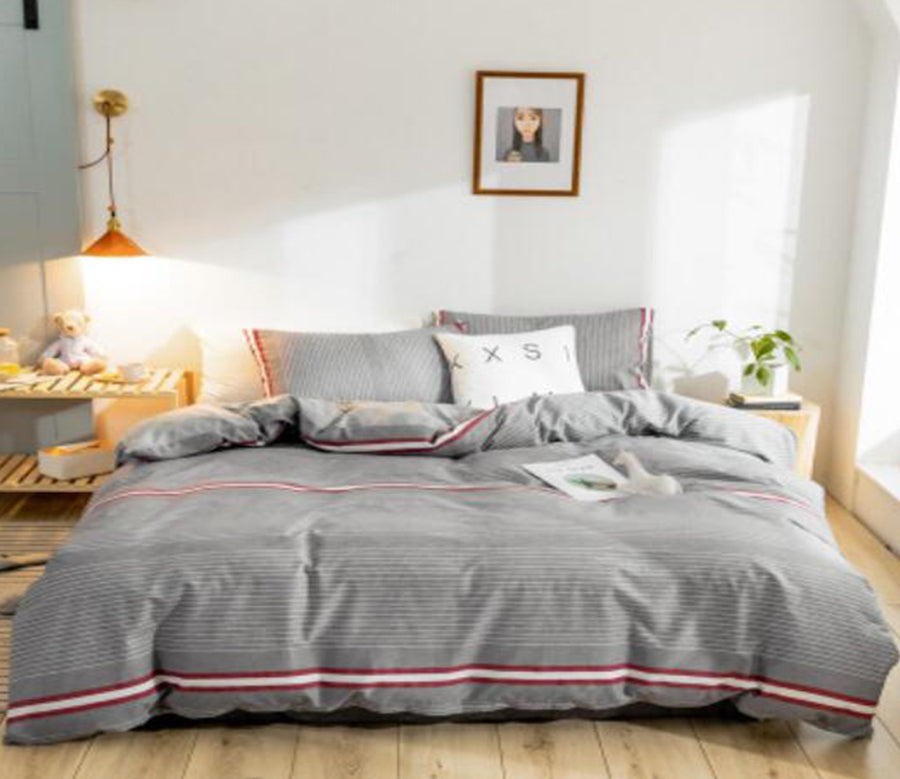 3D Gray 18059 Bed Pillowcases Quilt