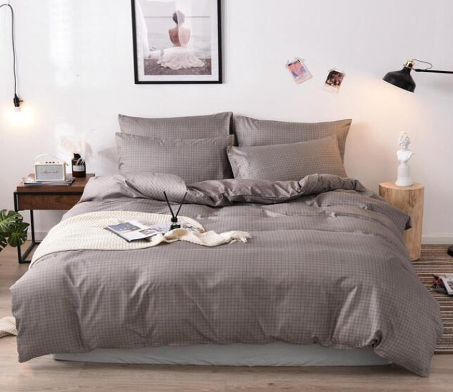 3D Gray Rice Dumplings Small Grid 12023 Bed Pillowcases Quilt