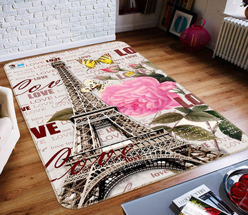 3D Eiffel Tower 66156 Non Slip Rug Mat