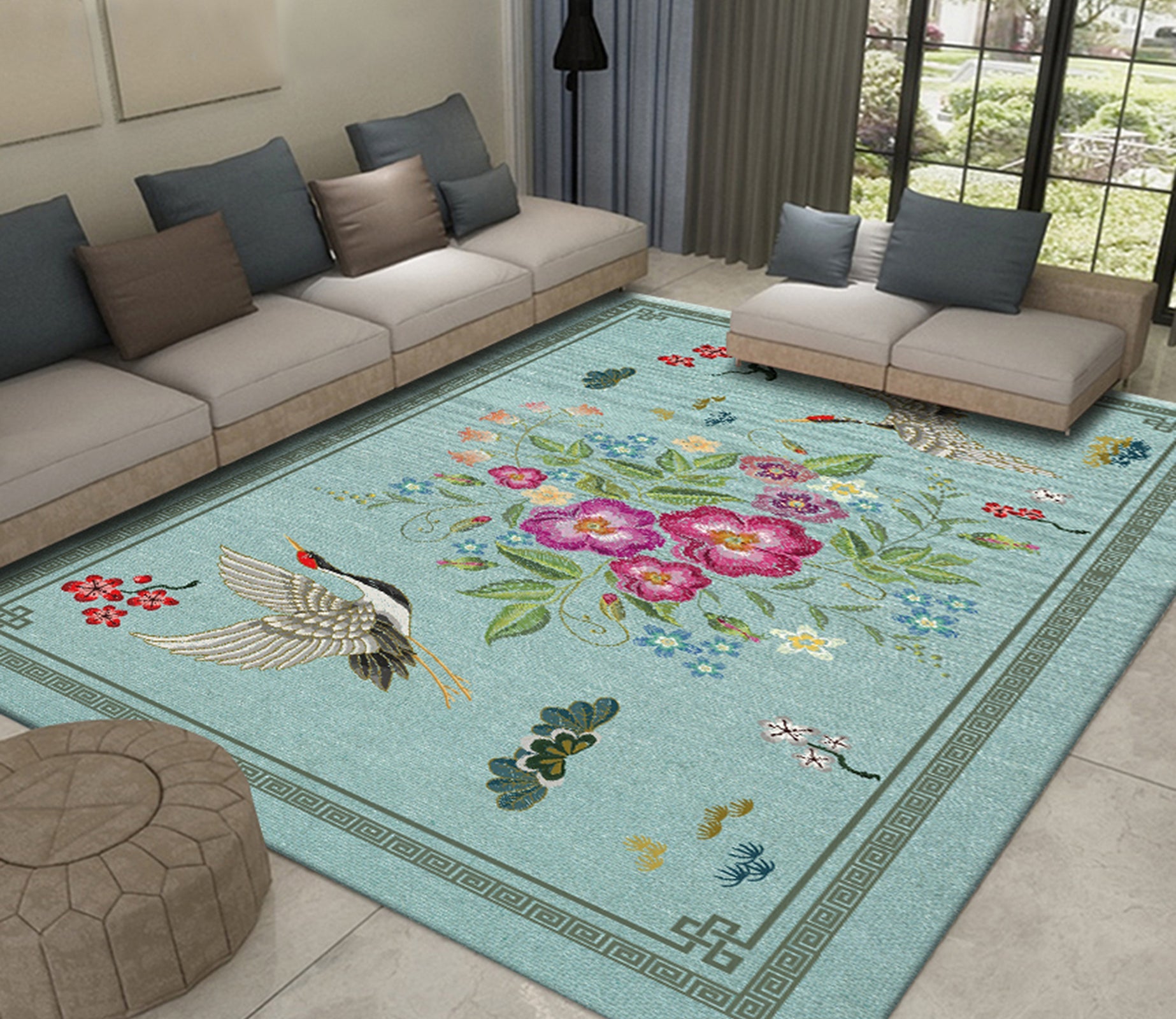3D Flower Bird WG464 Non Slip Rug Mat Mat AJ Creativity Home 