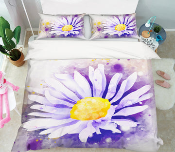 3D Purple Flower 60172 Bed Pillowcases Quilt