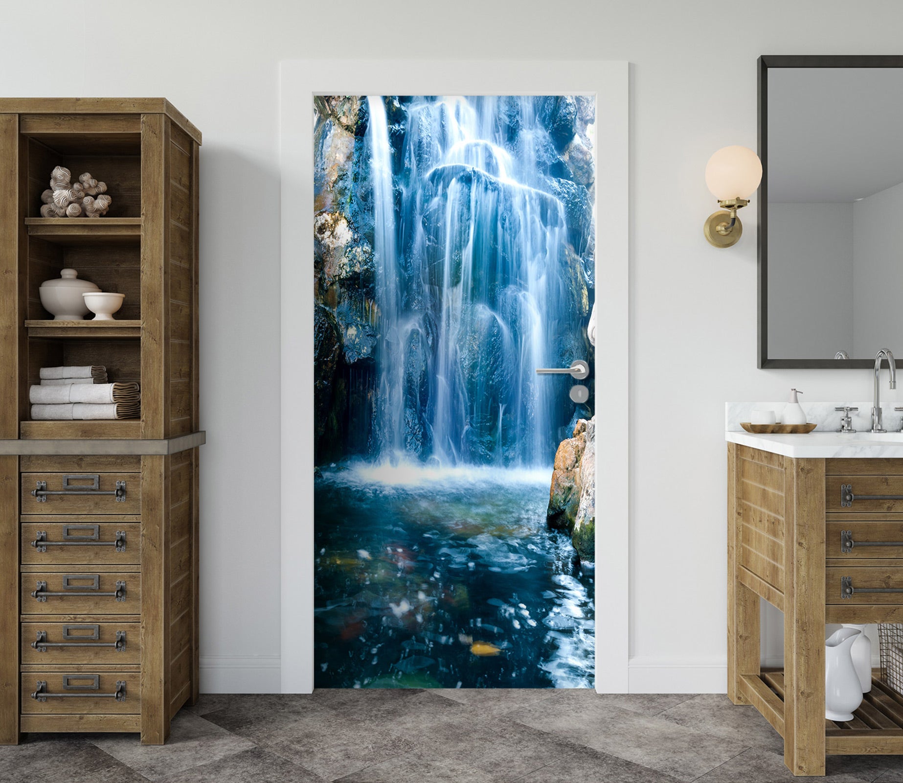 3D Waterfall 24125 Door Mural