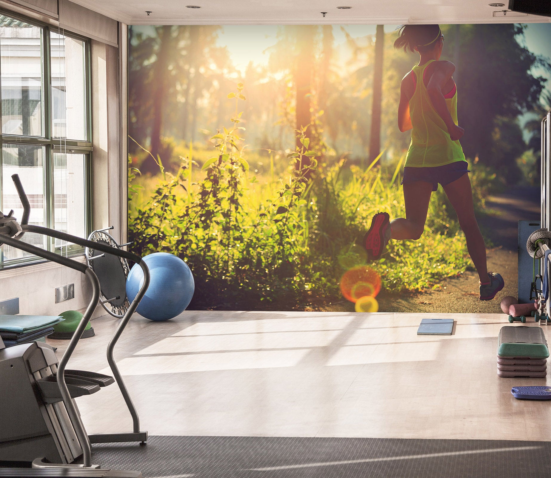 3D Forest Running 089 Wall Murals Wallpaper AJ Wallpaper 2 