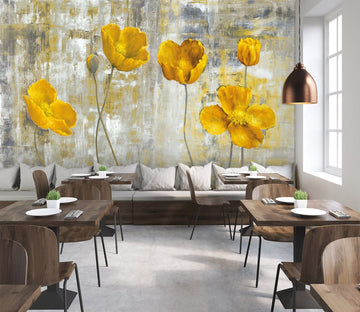 3D Golden Flowers 2065 Wall Murals Wallpaper AJ Wallpaper 2 