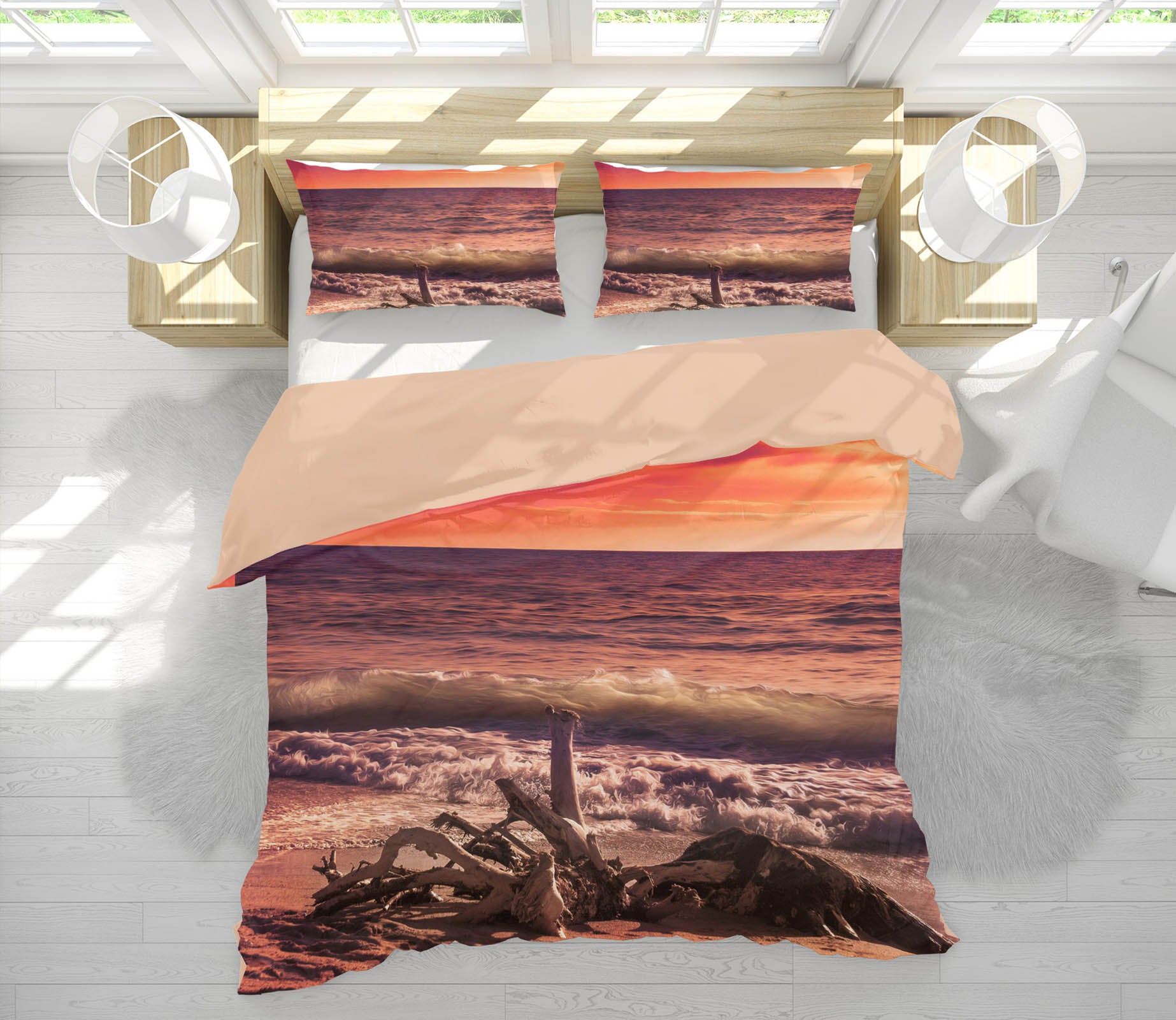 3D Sunset From The Beach 143 Marco Carmassi Bedding Bed Pillowcases Quilt