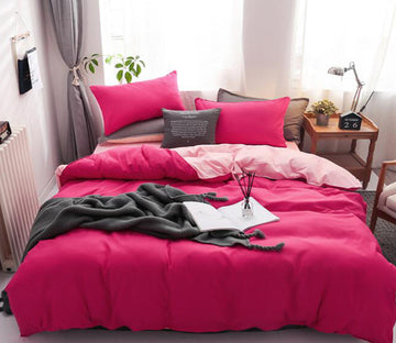 3D Rose Red Pink 12107 Bed Pillowcases Quilt