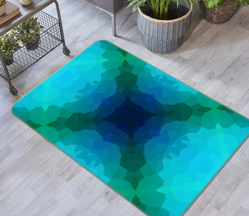 3D Shades Of Blue Green 70050 Shandra Smith Rug Non Slip Rug Mat