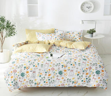 3D Yellow Floral 13143 Bed Pillowcases Quilt