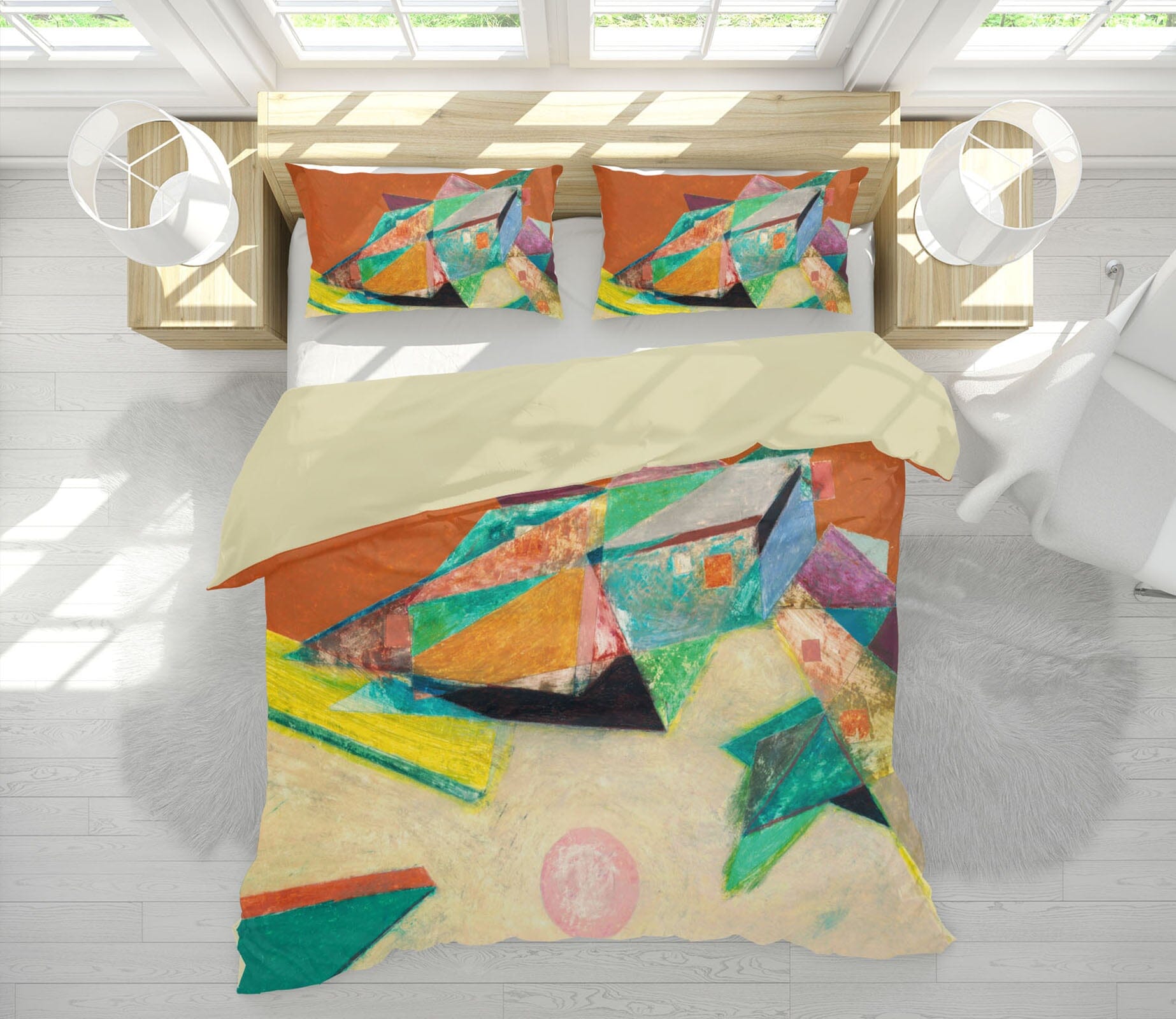 3D Origami Frog 116 Allan P. Friedlander Bedding Bed Pillowcases Quilt Quiet Covers AJ Creativity Home 