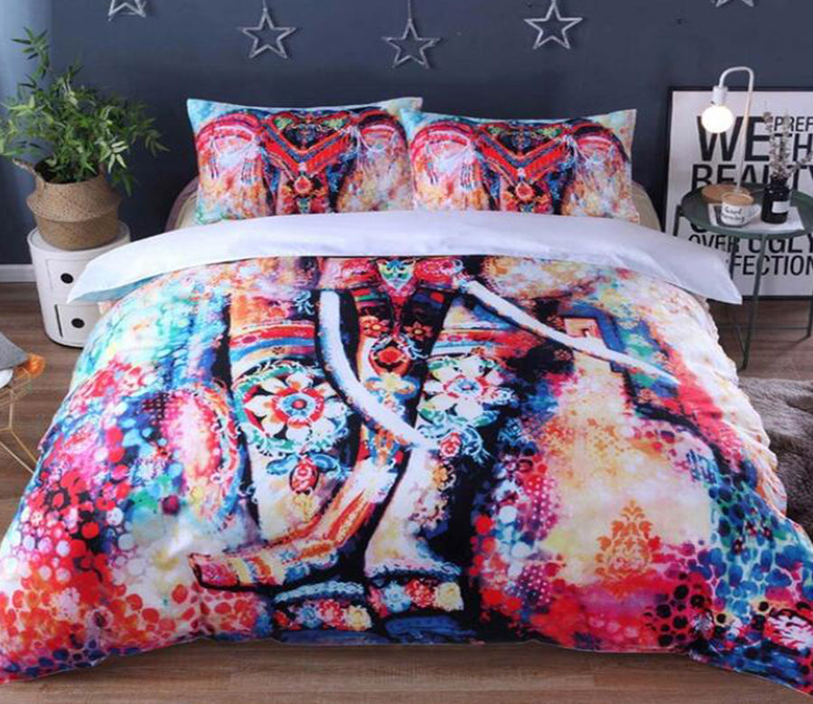 3D Colored Elephant Tusks 5072 Bed Pillowcases Quilt