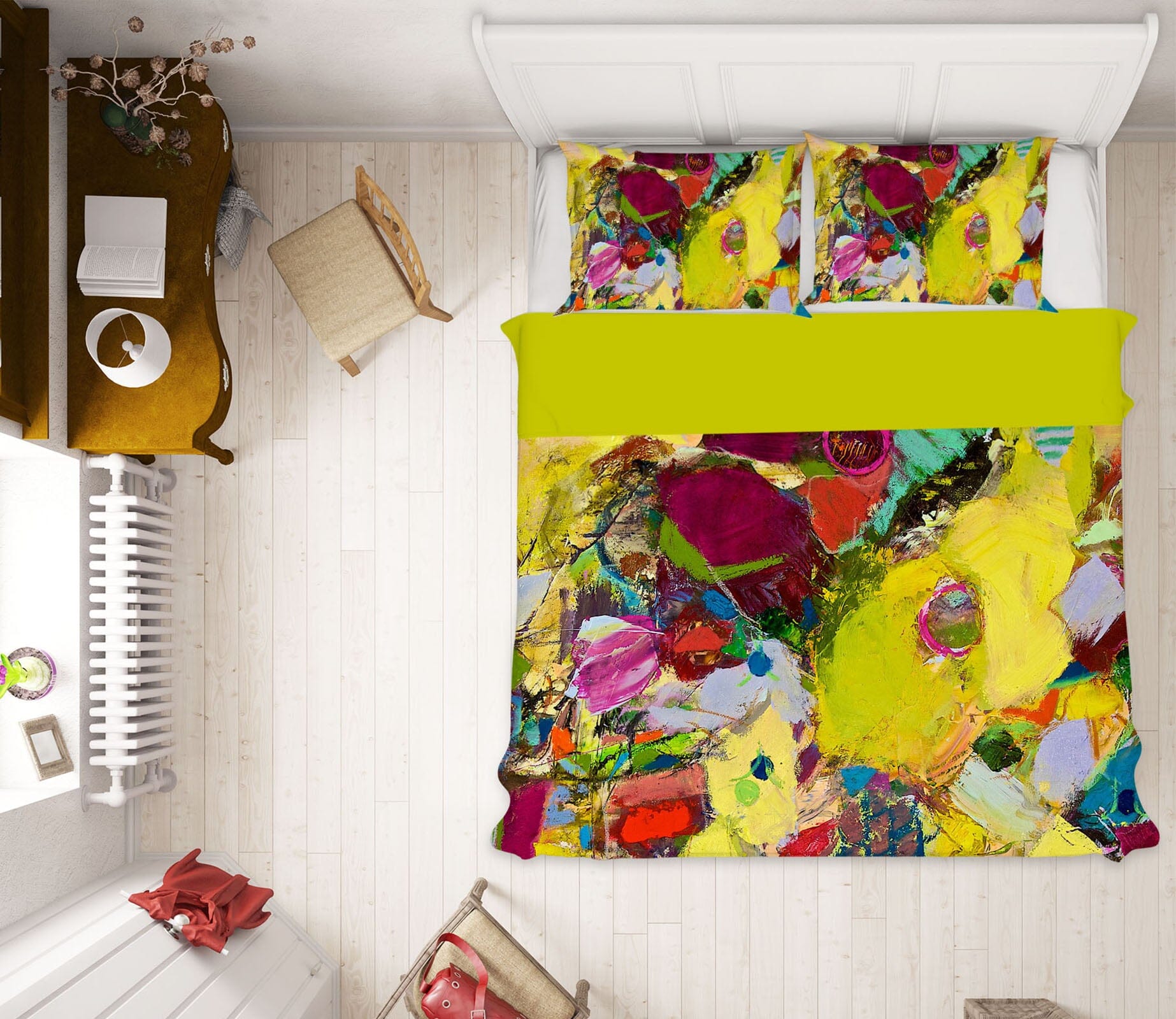 3D Summer Orange 113 Allan P. Friedlander Bedding Bed Pillowcases Quilt Quiet Covers AJ Creativity Home 