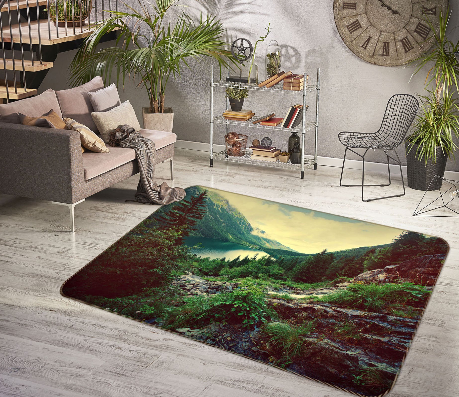 3D Mountains 31088 Non Slip Rug Mat