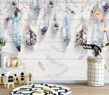 3D Colored Feathers 1676 Wall Murals Wallpaper AJ Wallpaper 2 