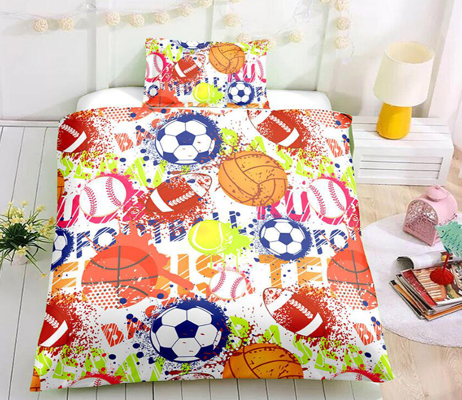3D Ball Games 1210 Bed Pillowcases Quilt