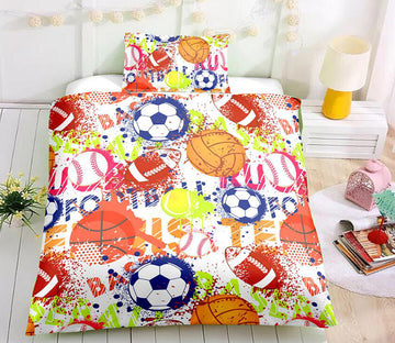 3D Ball Games 1210 Bed Pillowcases Quilt