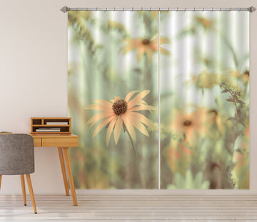 3D Orange Daisy 6514 Assaf Frank Curtain Curtains Drapes