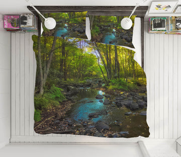 3D Peaceful Stream 1015 Jerry LoFaro bedding Bed Pillowcases Quilt