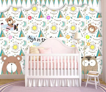 3D Cute Bear 1389 Wall Murals Wallpaper AJ Wallpaper 2 