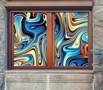 3D Artistic Pattern 370 Window Film Print Sticker Cling Stained Glass UV Block