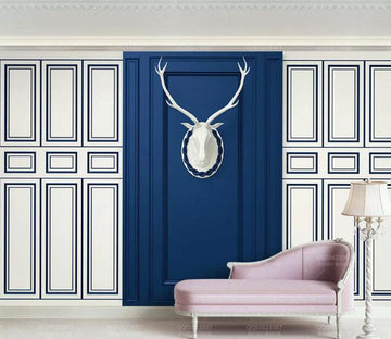 3D White Deer Head WC196 Wall Murals Wallpaper AJ Wallpaper 2 
