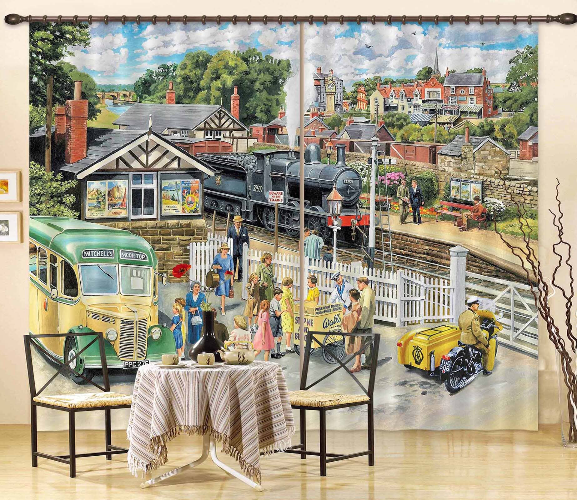 3D Selling Icecream 089 Trevor Mitchell Curtain Curtains Drapes Curtains AJ Creativity Home 