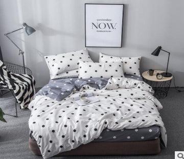 3D Black Dots 17181 Bed Pillowcases Quilt