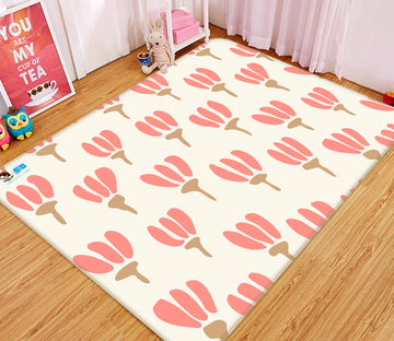 3D Red Petal Flower Pattern 107128 Kashmira Jayaprakash Rug Non Slip Rug Mat