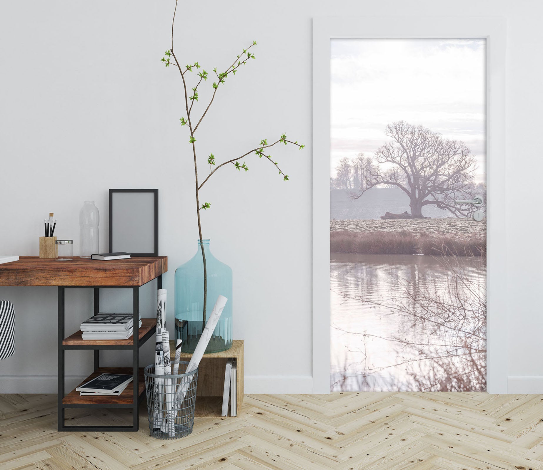 3D Tree Water 5065 Assaf Frank Door Mural