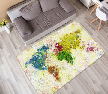 3D Color Graffiti 224 World Map Non Slip Rug Mat Mat AJ Creativity Home 