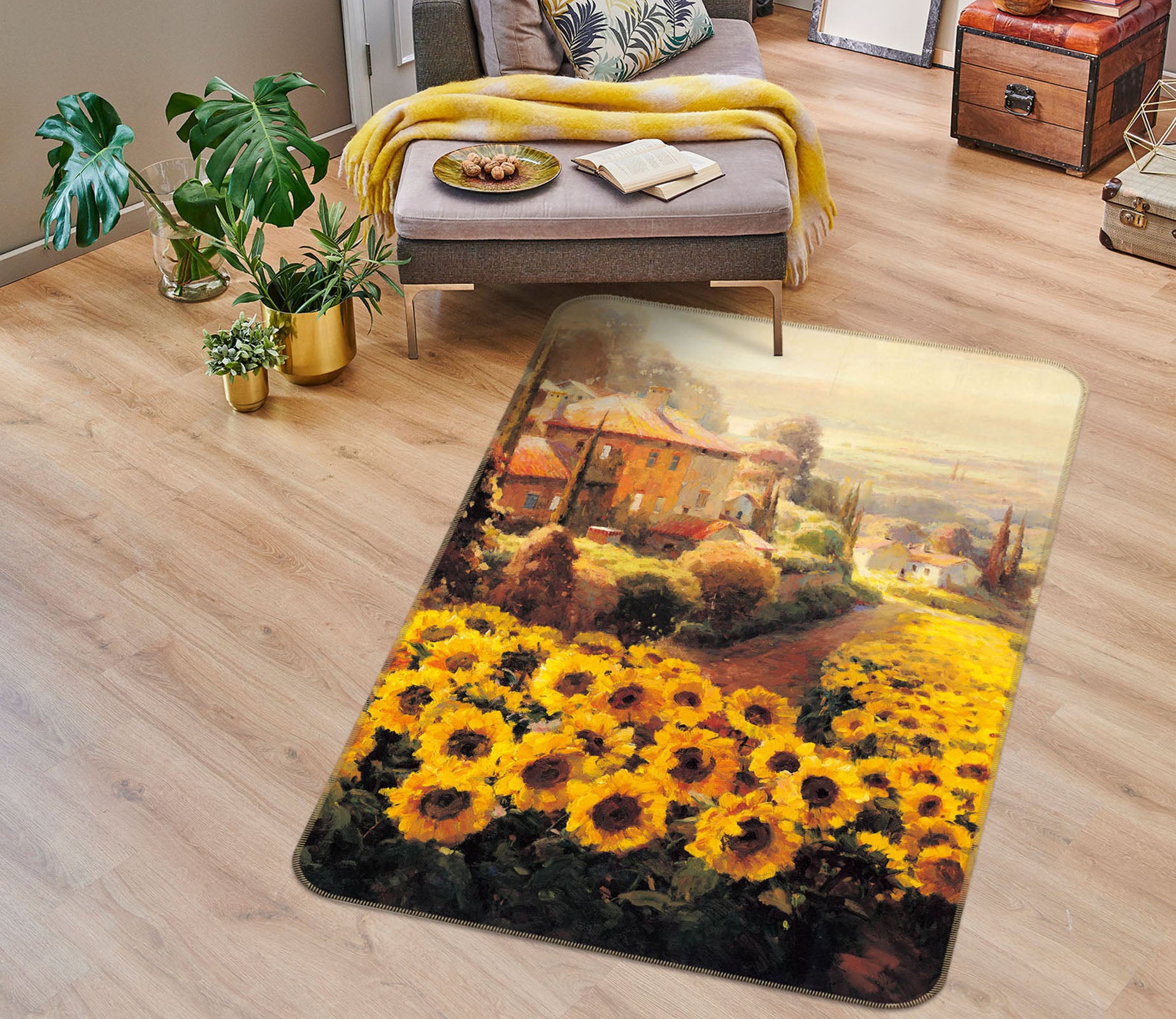 3D Sunflower 32165 Non Slip Rug Mat
