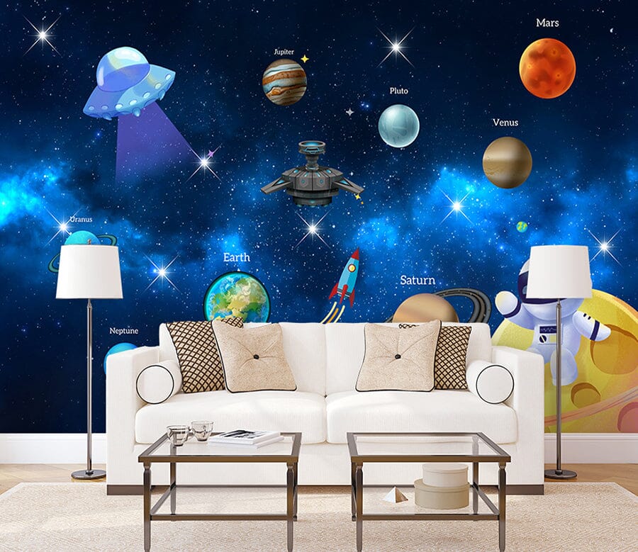 3D Planet Astronaut WC080 Wall Murals Wallpaper AJ Wallpaper 2 