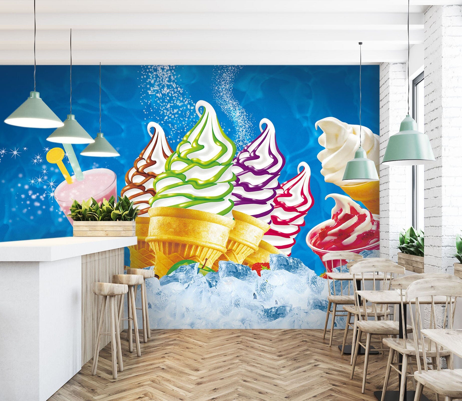 3D Delicious Ice Cream 251 Wall Murals Wallpaper AJ Wallpaper 2 
