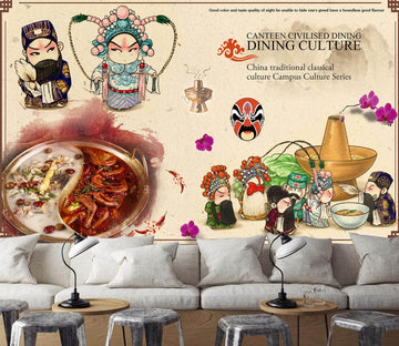 3D Peking Opera Hot Pot 033 Wall Murals Wallpaper AJ Wallpaper 2 