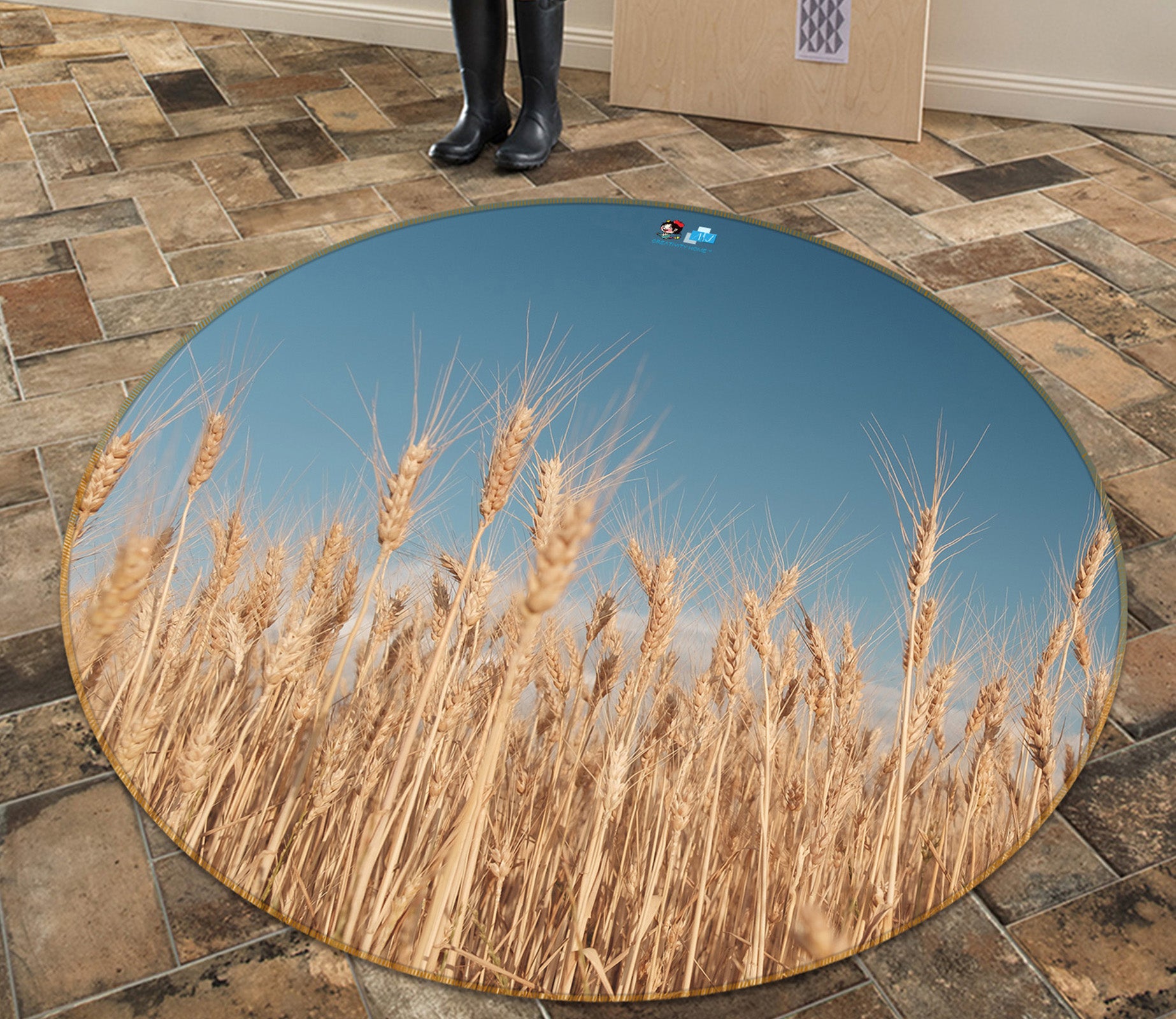 3D Grass 81097 Round Non Slip Rug Mat