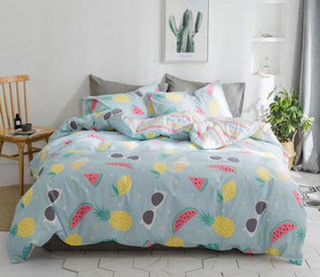 3D Watermelon Pineapple Sunglasses 20230 Bed Pillowcases Quilt