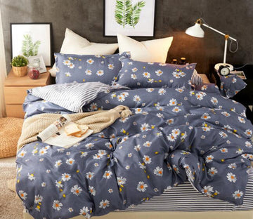 3D Gray Chrysanthemum 2150 Bed Pillowcases Quilt