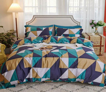 3D Triangle 5006 Bed Pillowcases Quilt