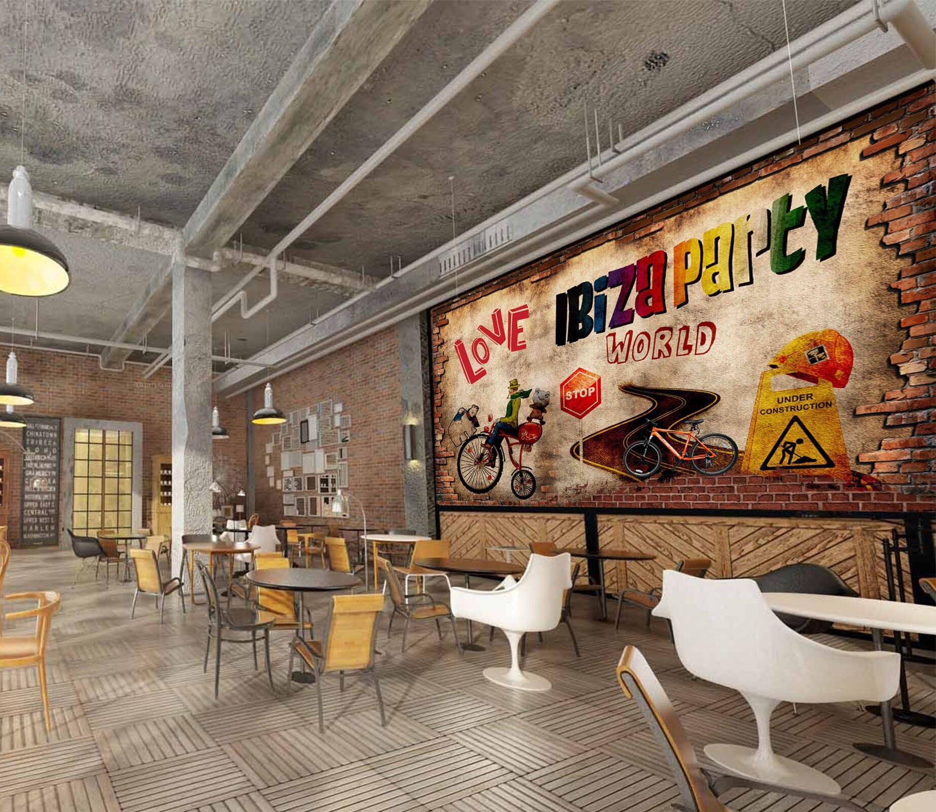 3D Happy Working 3007 Wall Murals Wallpaper AJ Wallpaper 2 