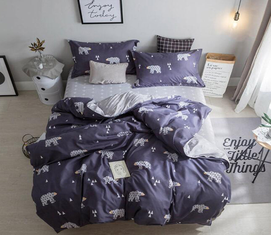 3D Polar Bear Pattern 12189 Bed Pillowcases Quilt