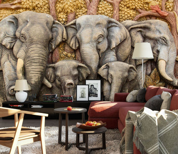 3D Elephant Statue 1481 Wall Murals Wallpaper AJ Wallpaper 2 