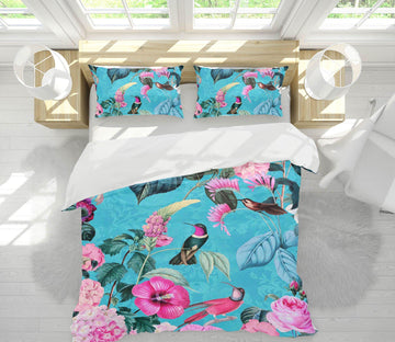 3D Bird Flowers 2119 Andrea haase Bedding Bed Pillowcases Quilt Quiet Covers AJ Creativity Home 