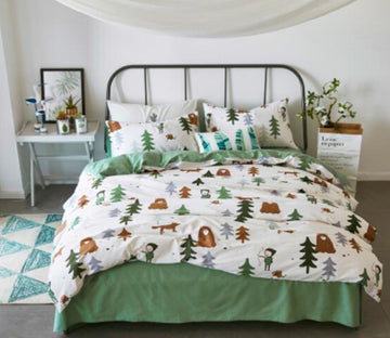 3D Green Pine Tree 20316 Bed Pillowcases Quilt