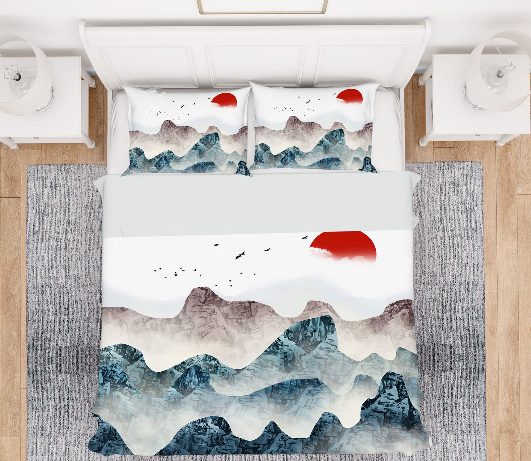 3D Mountain 15201 Bed Pillowcases Quilt