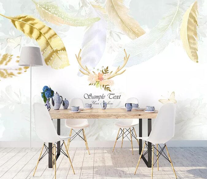 3D Yellow Feather 2286 Wall Murals Wallpaper AJ Wallpaper 2 