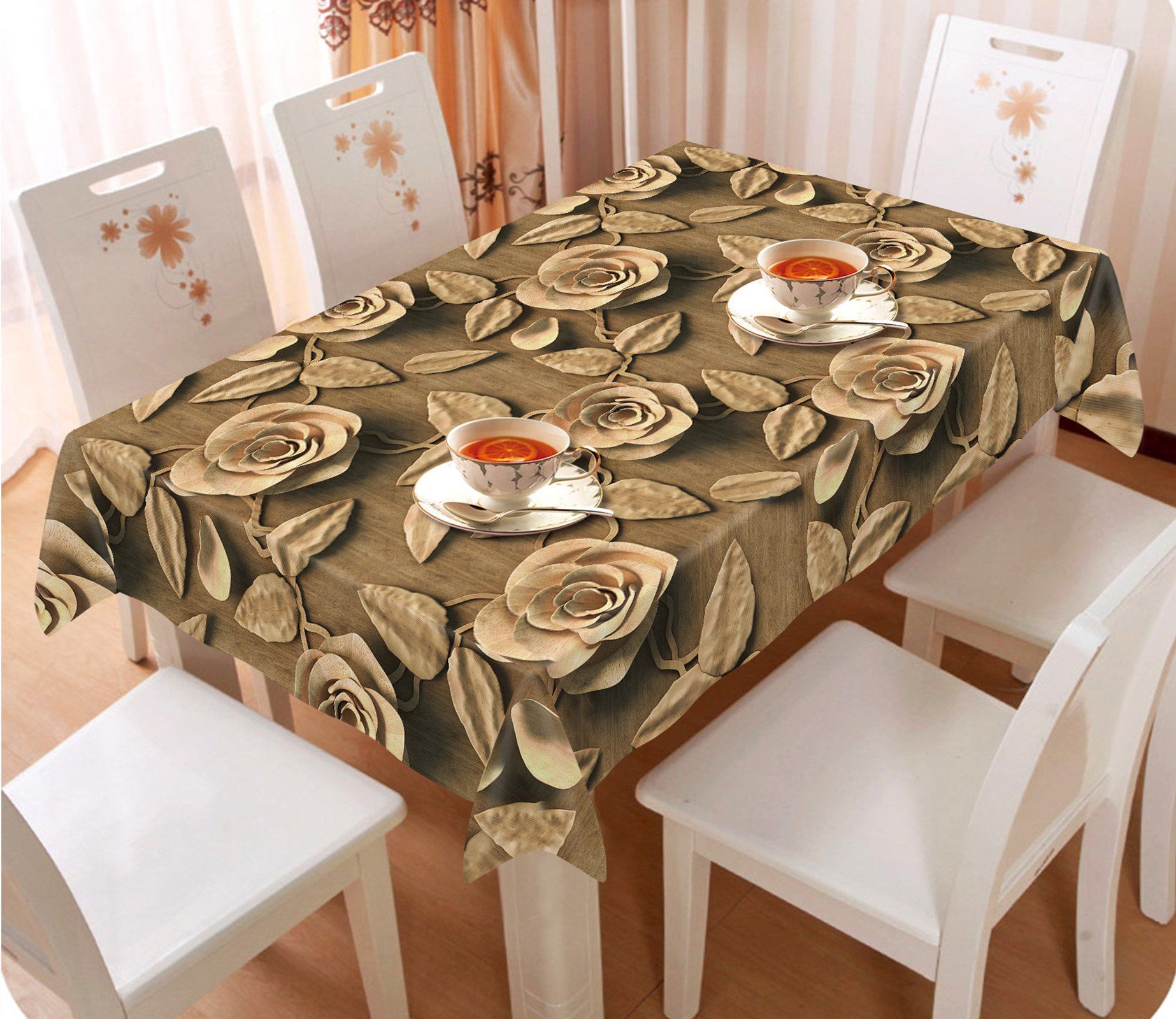 3D Earth Color Flower 60 Tablecloths Wallpaper AJ Wallpaper 