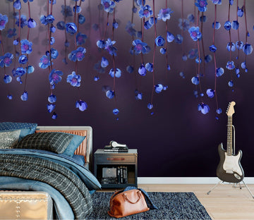 3D Purple Flower Vine 1759 Wall Murals Wallpaper AJ Wallpaper 2 