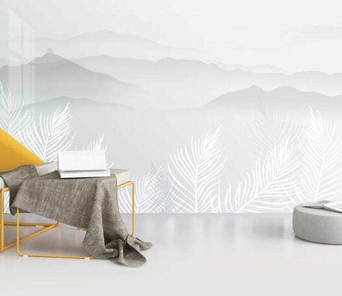 3D White Leaves 2926 Wall Murals Wallpaper AJ Wallpaper 2 
